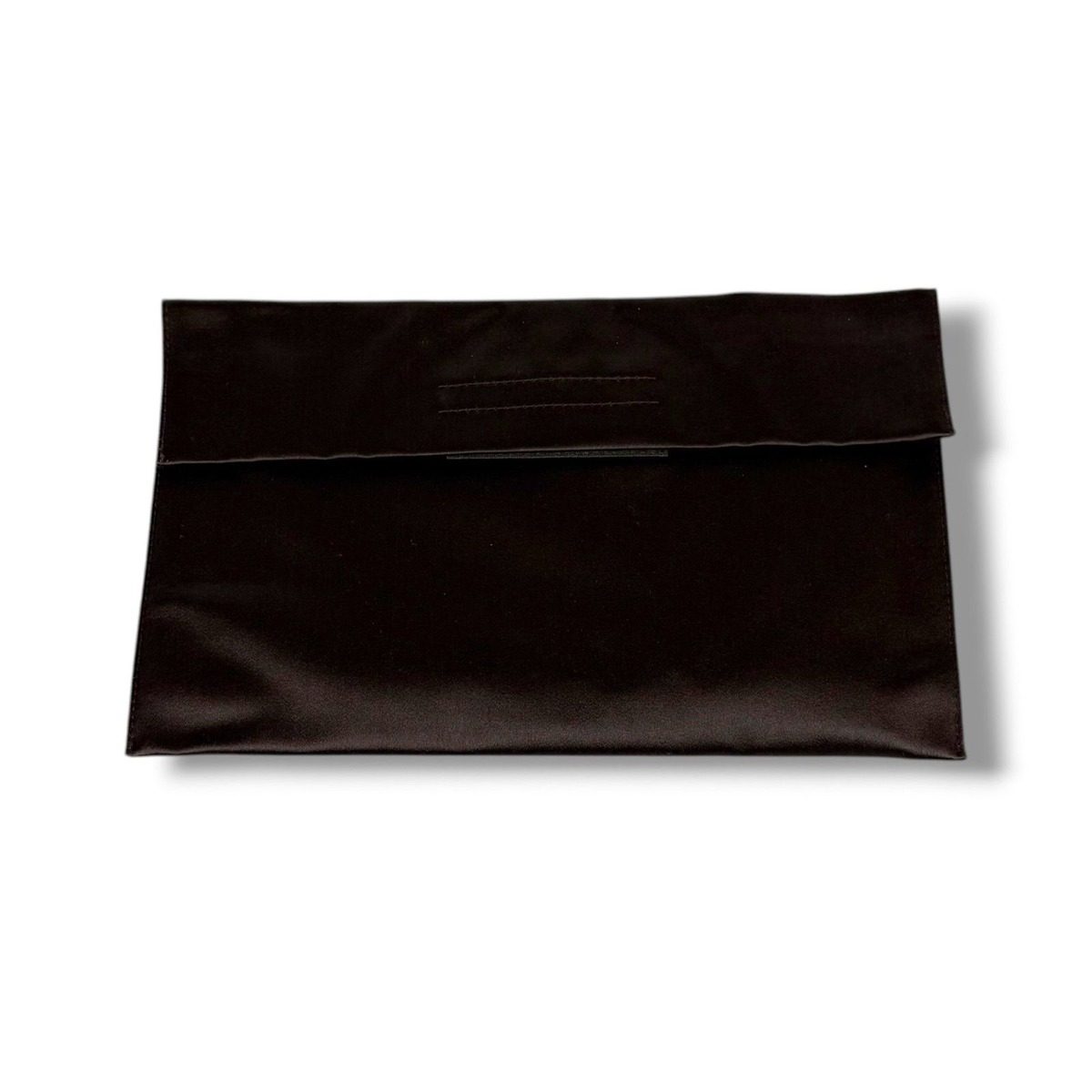 Prada Leather Tote with Pouch Embossed Logo Dark Brown Mini — view 13