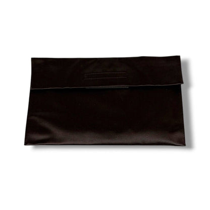 Prada Leather Tote with Pouch Embossed Logo Dark Brown Mini — view 13