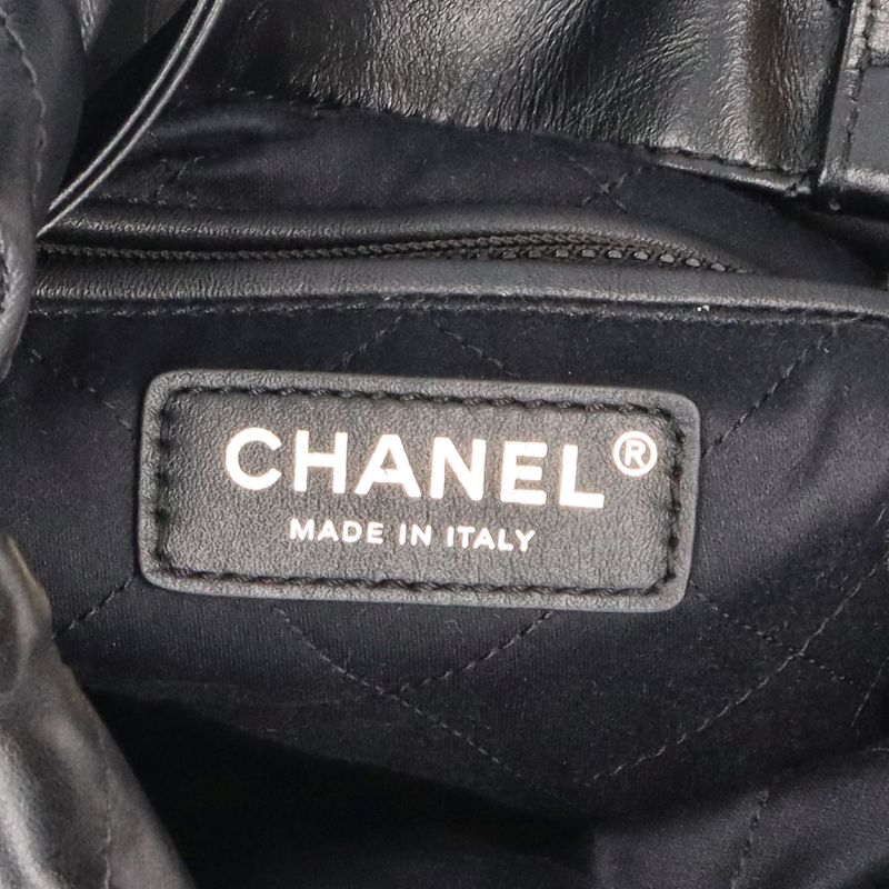 Chanel 22 Small Backpack As3859 Calf Women's Backpack/daypack Black Excellent