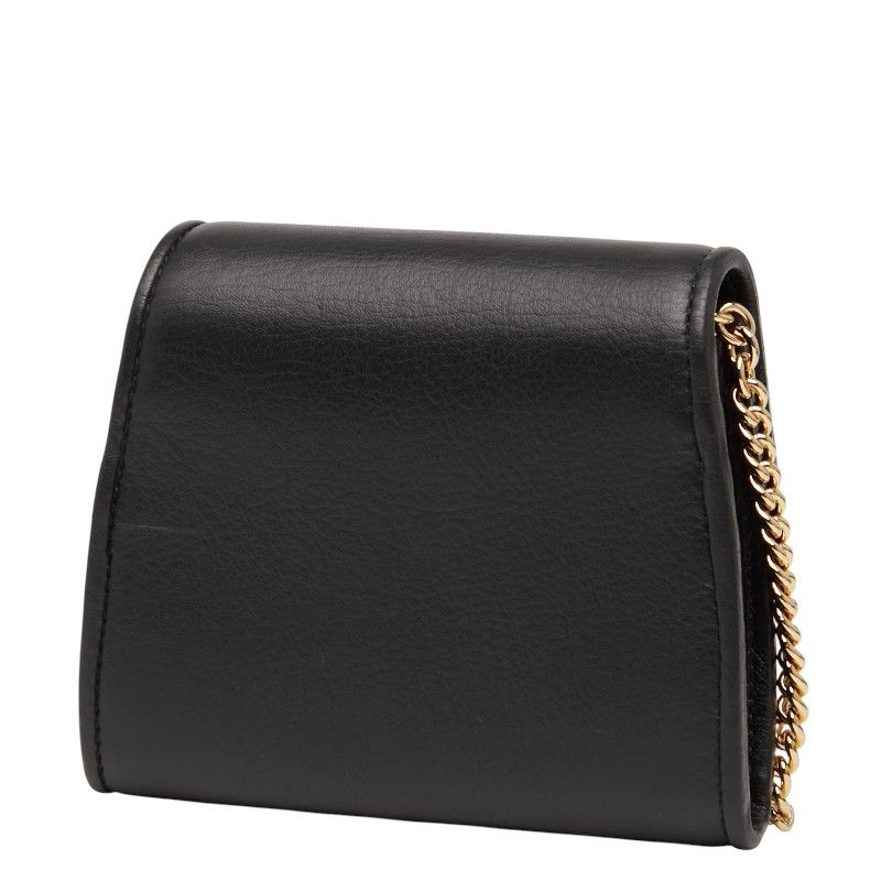 Gucci Interlocking G Blondy Medium Chain Wallet Shoulder Bag 725219 Black