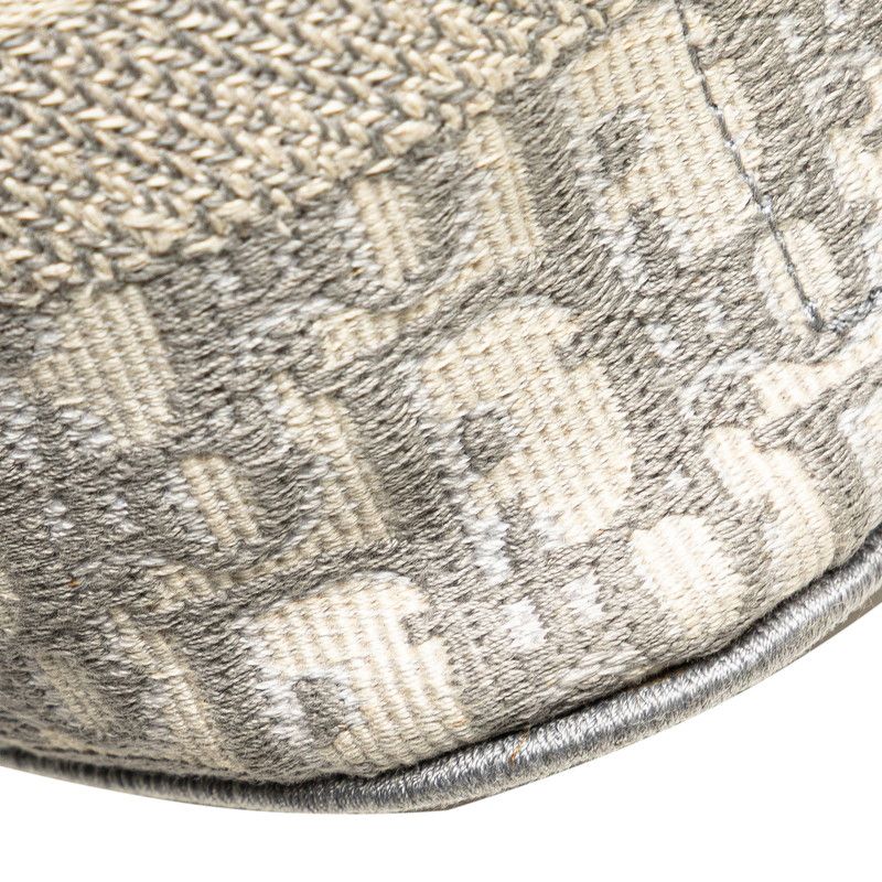 Dior Oblique Travel Vanity Vanity Bag Handbag Gray White Canvas Women's Dior