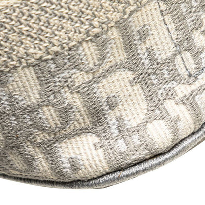 Dior Oblique Travel Vanity Vanity Bag Handbag Gray White Canvas Women's Dior
