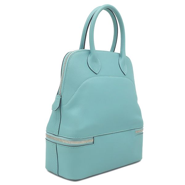 Hermes Handbag Bolide Scles Swift Blue Atoll Silver Hardware Light Blue X