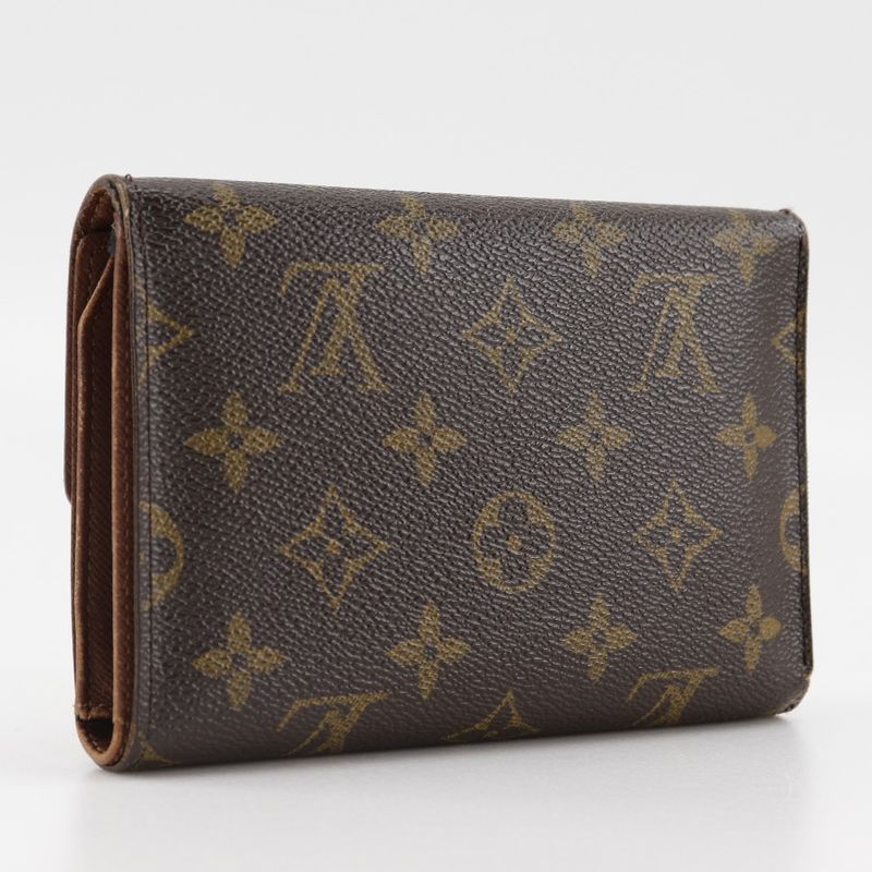 Louis Vuitton Porte Trésor Étui Papier M61202 Monogram Canvas Brown Sp1000