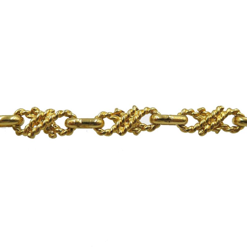 Celine Metal Gold Vintage Necklace Accessory 0171 Celine