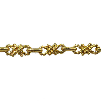 Celine Metal Gold Vintage Necklace Accessory 0171 Celine
