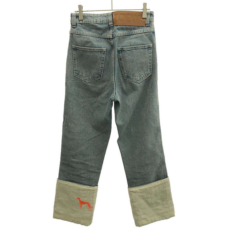 Loewe Embroidery Fisherman Denim Pants S2192110ib Indigo Blue 32