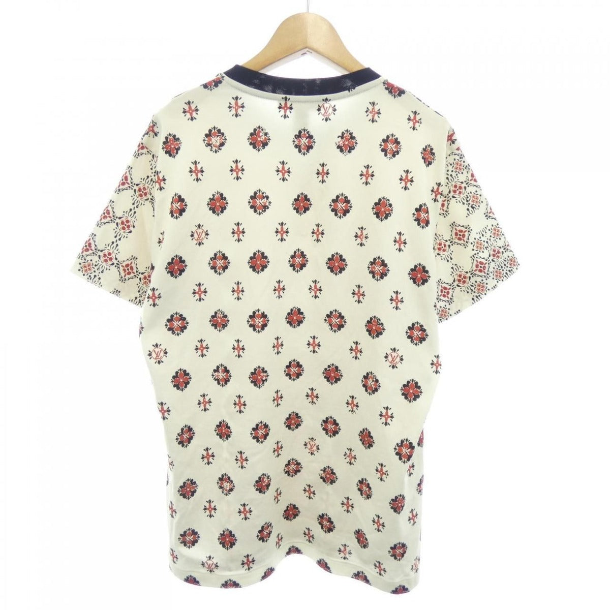 Louis Vuitton Vintage Monogram Print T-Shirt Beige Red — view 2