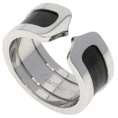 Cartier Black Lacquer 50 Ring 18K White Gold