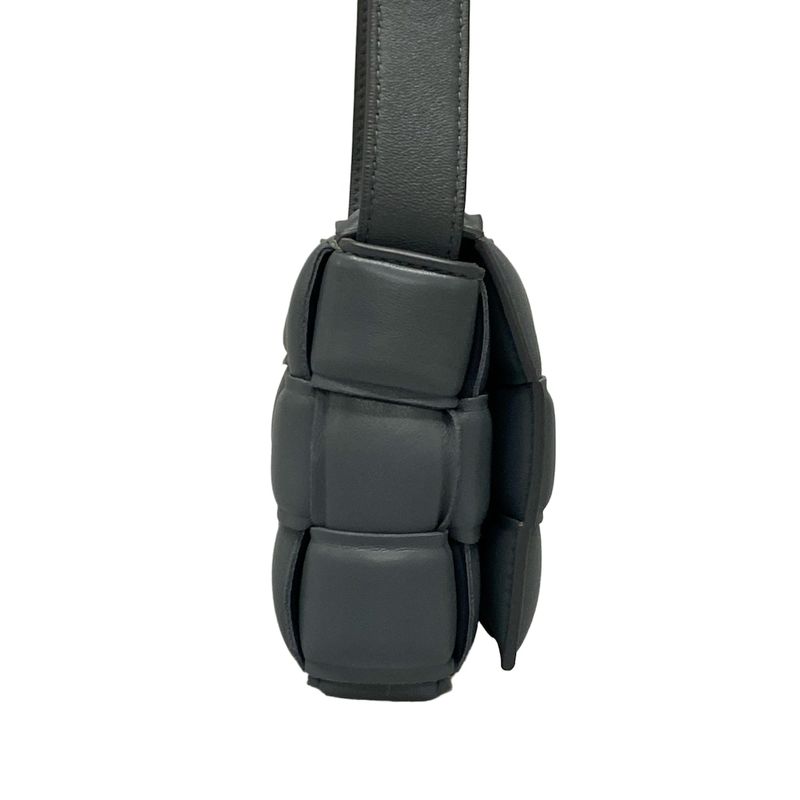 Bottega Veneta Shoulder Bag Padded Cassette 591970 Gray Lambskin