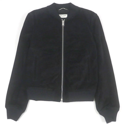Saint Laurent Paris 344674 Eddie Period Suede Leather Jacket Blouson Black 50