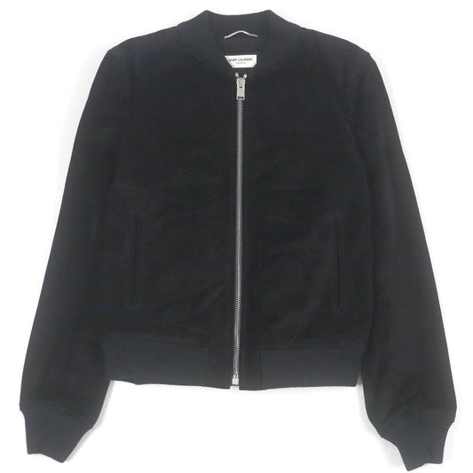Saint Laurent Paris 344674 Eddie Period Suede Leather Jacket Blouson Black 50
