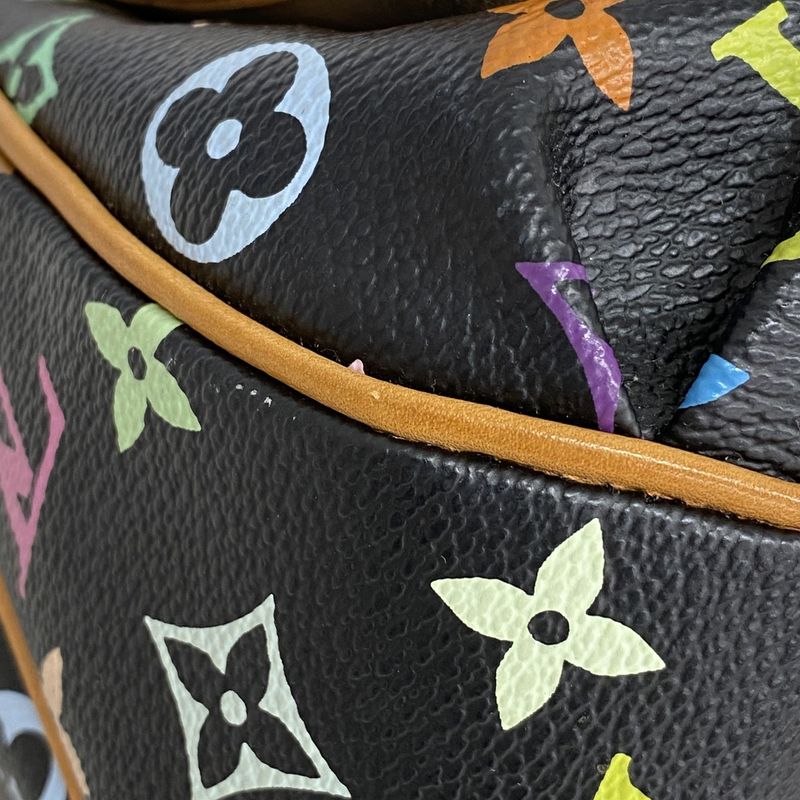 Louis Vuitton Shoulder Bag Monogram Multicolor Patti M40306 Noir Black Women