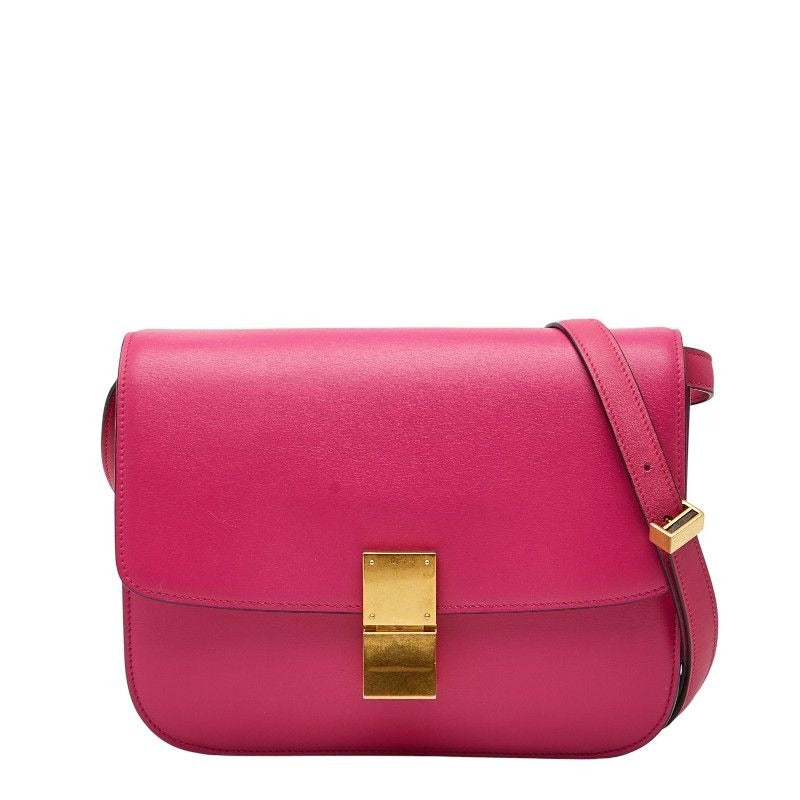 Celine Classic Box Pink Leather Shoulder Bag