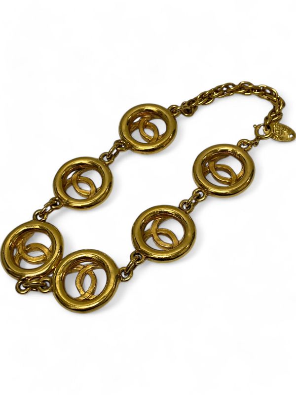 Chanel 1982's Coco Mark Bracelet Unisex Gold