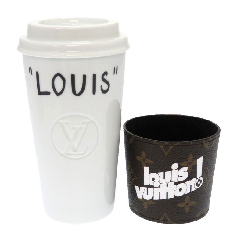 Louis Vuitton Monogram Cup Louis Gi0653 Tumbler Ceramic White Cup LV 0029 Louis