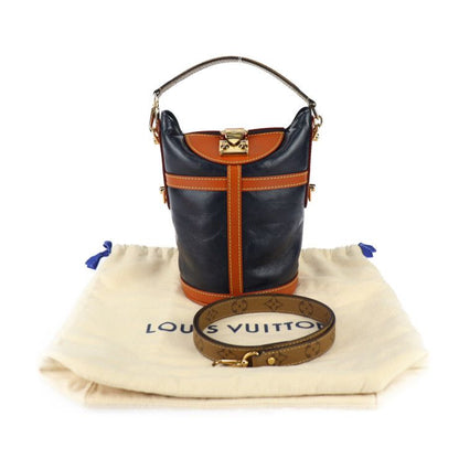Louis Vuitton Duffle Bag Handbag M53842 Leather Monogram Reverse Navy Brown