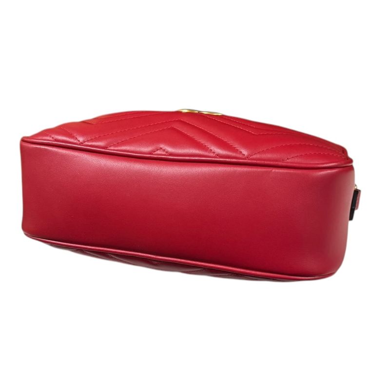 Gucci GG Marmont Shoulder Bag Leather 447632 Red Ladies Gucci  Gucci