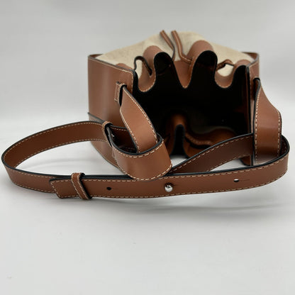 Loewe Hammock Drawstring Leather Shoulder Bag 2-Way Brown Silver — view 12