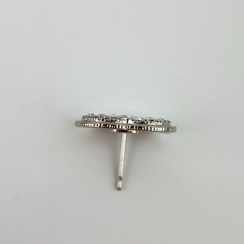 Chanel Coco Mark Accessories Earrings Silver A12V Vintage Ladies