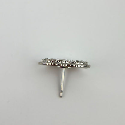 Chanel Coco Mark Accessories Earrings Silver A12V Vintage Ladies