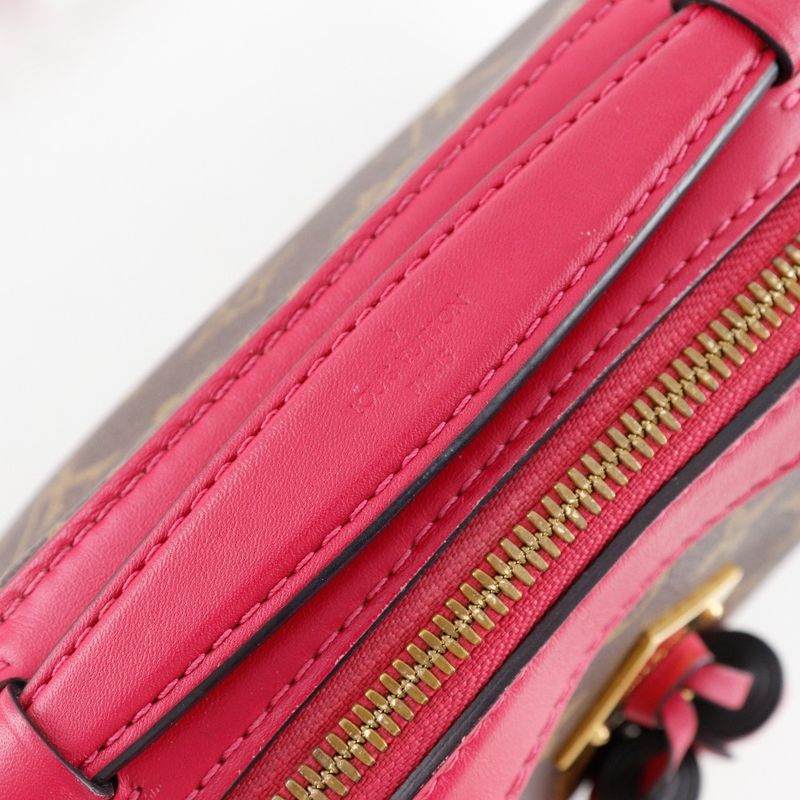 Louis Vuitton Saintonge 2WAY M43556 Monogram Canvas Coquelicot Brown/red Ca1108