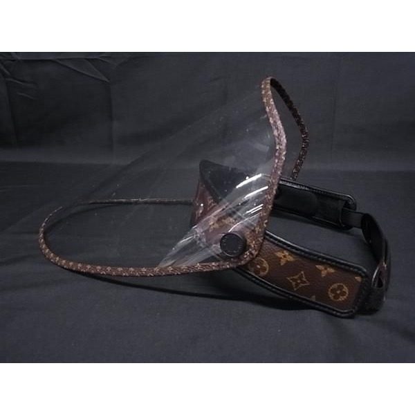 Louis Vuitton Monogram Beige LV Shield Face Brown Clear Visor — view 3