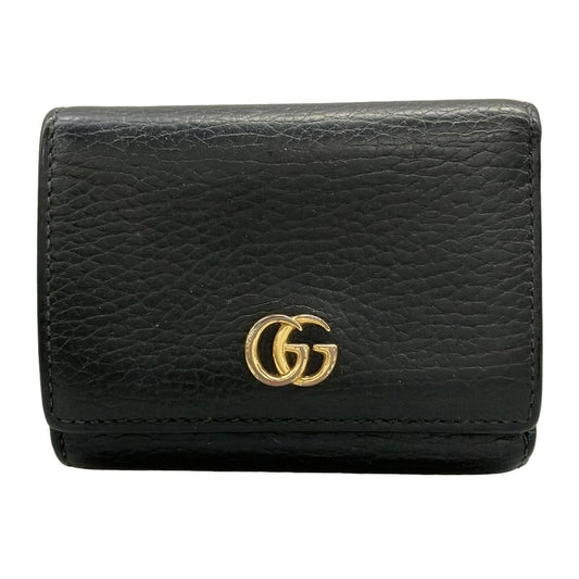 Gucci Hook Wallet GG Marmont Black Leather