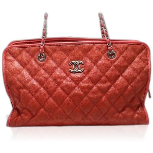 Chanel Caviar Leather Quilted Chain Shoulder Bag