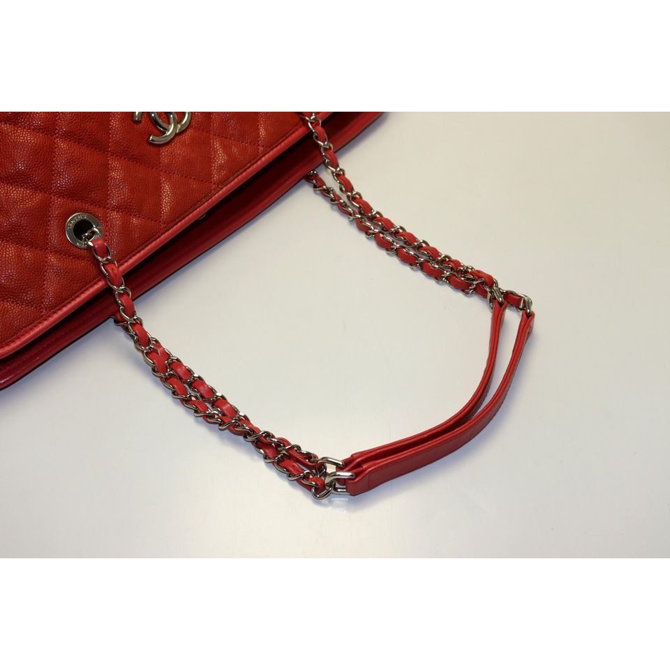 Chanel Caviar Leather Quilted Chain Shoulder Bag — view 6