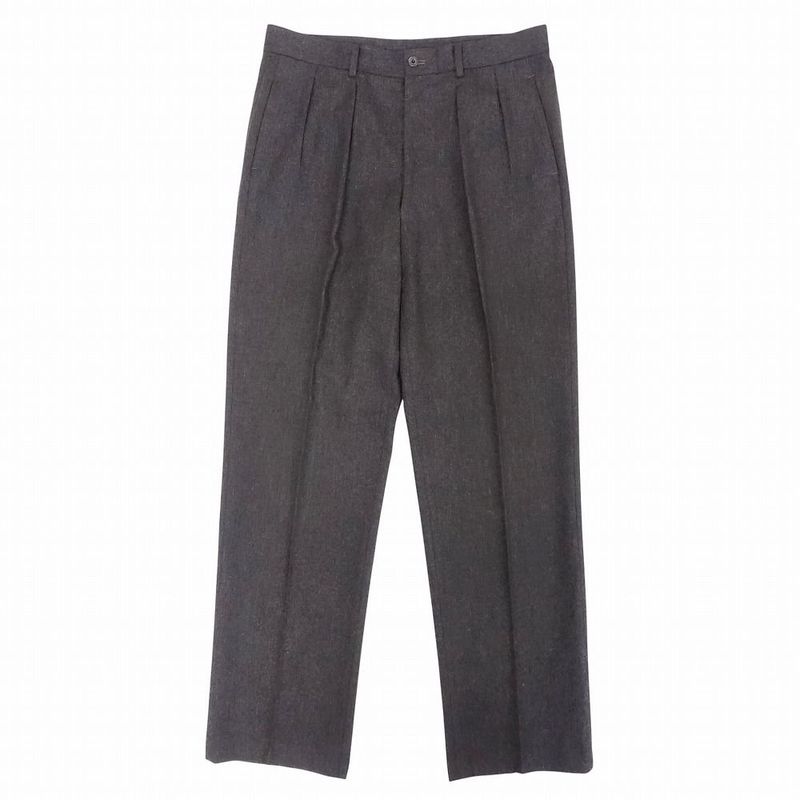 Old Celine Slacks 2 Tuck Pants One Point Logo Triomphe Wool Bottoms Size 88