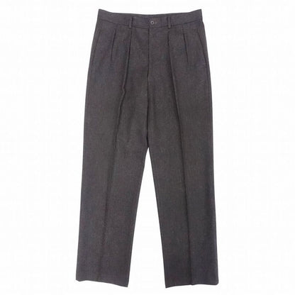 Old Celine Slacks 2 Tuck Pants One Point Logo Triomphe Wool Bottoms Size 88