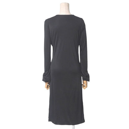 Gucci Dress Size M Long Sleeve V-neck Tight Dress Stretch Made In Italy