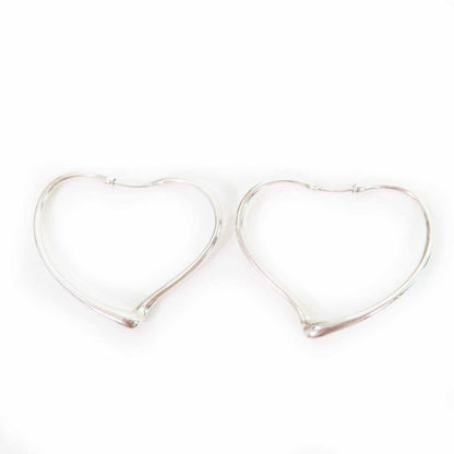 Tiffany & Co Open Heart Hoop Earrings For Both Ears Ag925 Silver