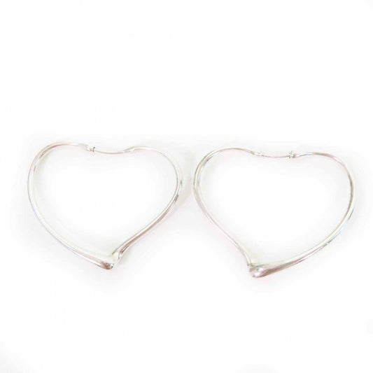 Tiffany & Co Open Heart Hoop Earrings For Both Ears Ag925 Silver