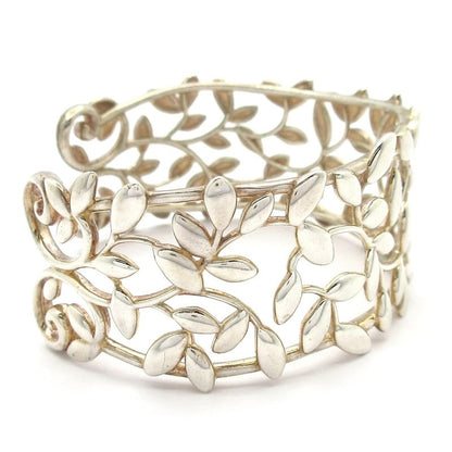 Tiffany & Co Bangle In Olive Leaf Silver By Paloma Picasso