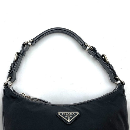 Prada Hobo Bag Nylon Black Shoulder Bag Shoulder Nylon Women Men