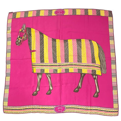 Hermes Carre 90 Scarf Silk Wash Favolie Du Faubourg Multicolor