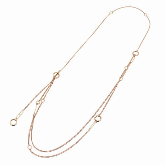 Hermes Echape Long Necklace 750 Pink Gold