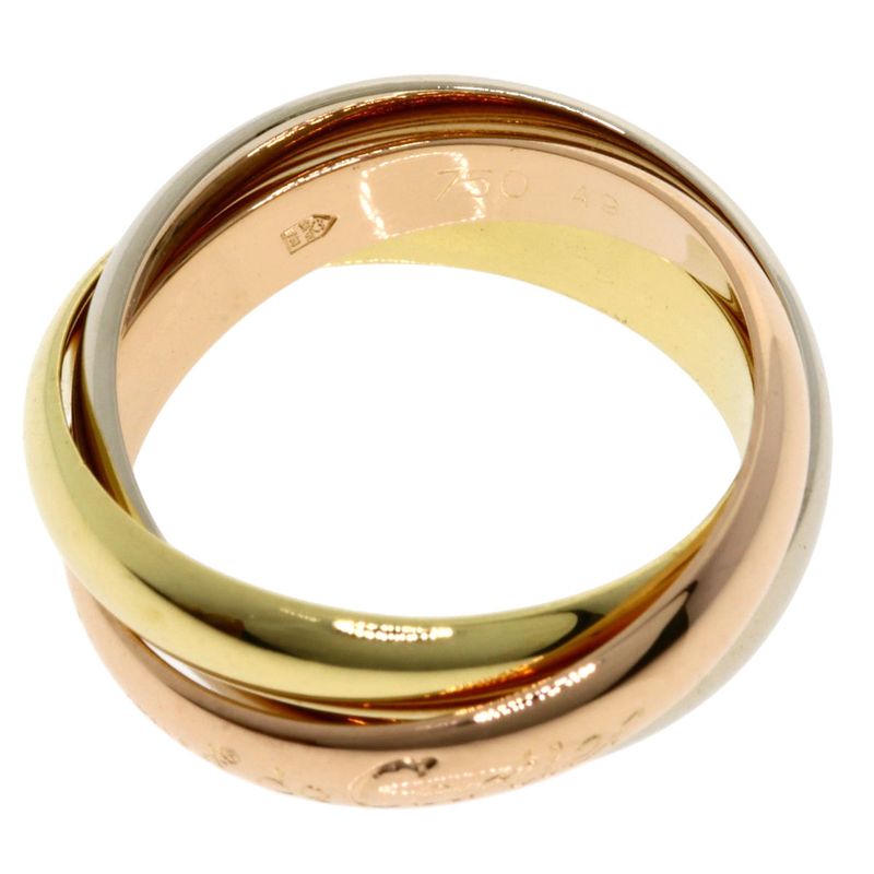 Cartier Trinity #49 Ring 18K Yellow Gold 18K White Gold 18K Pink Gold Ladies