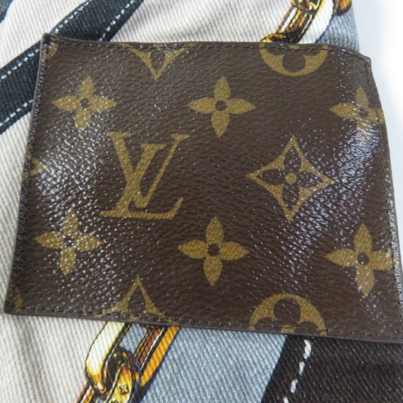 Louis Vuitton 2022 Scarf Print Monogram Leather Patch Shorts Multicolor 42 Made