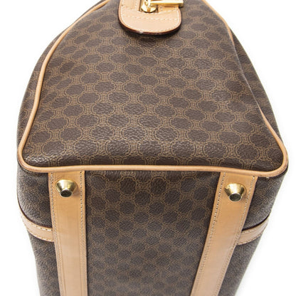 Celine Vintage Small Boston Brown Beige Macadam Canvas — view 7