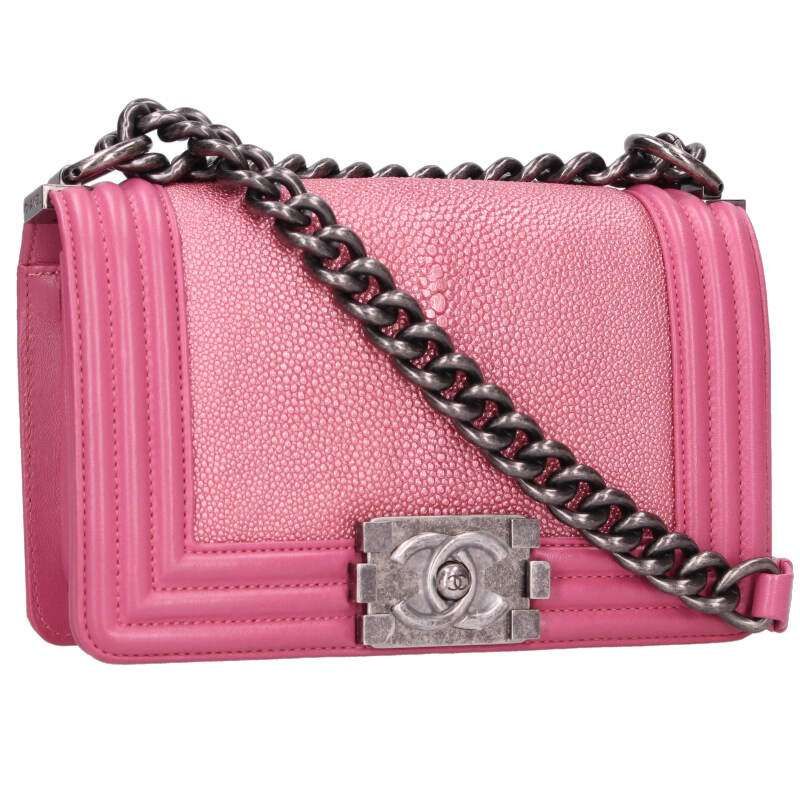 Chanel Ws9694 Boy Chanel 20 Lambskin Stingray Chain Shoulder Bag Women 20