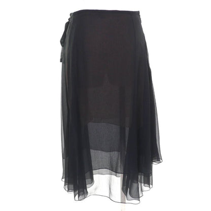 CHANEL P70007 100% Silk With Coco Hardware Side Ribbon Knee-length Chiffon