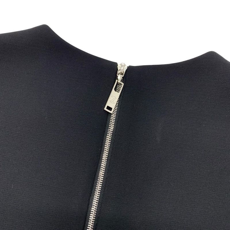 Louis Vuitton Monogram Dress Black Belt Ruffle