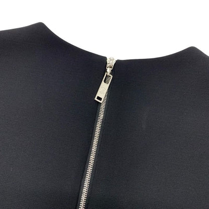 Louis Vuitton Monogram Dress Black Belt Ruffle