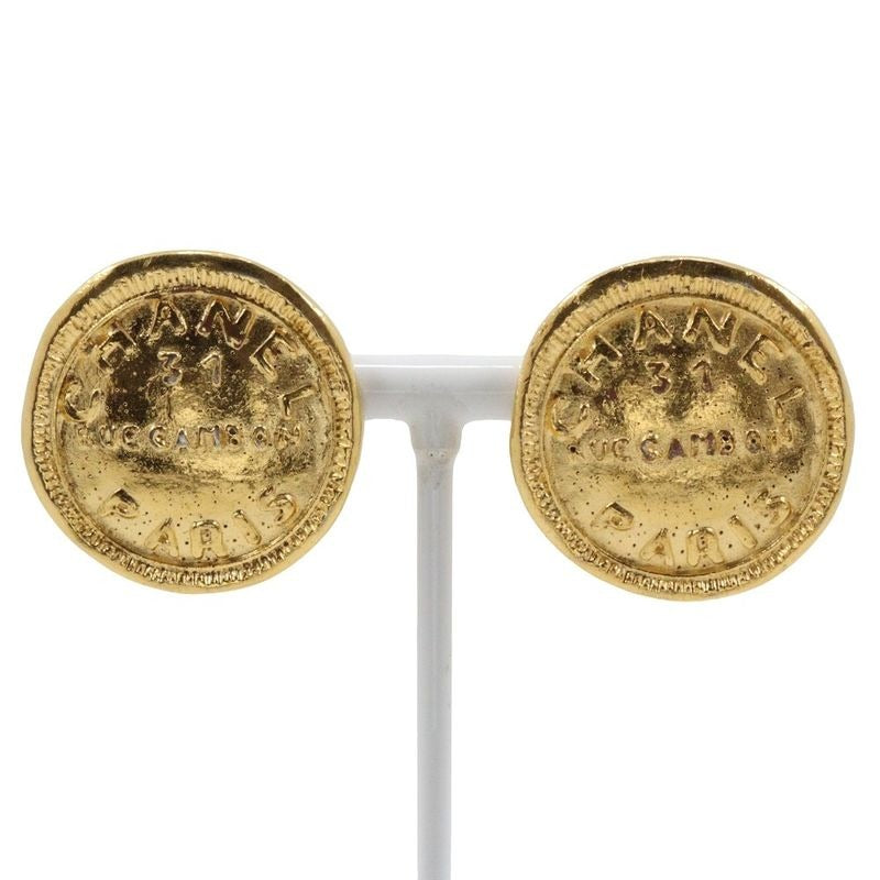 Chanel 31 rue Cambon Vintage Gold Plated 23 g Earrings