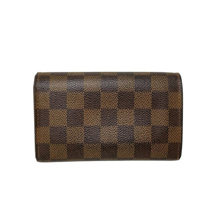 Louis Vuitton Damier Porte Monnaie Vieux Trésor N61730 Ebène Leather