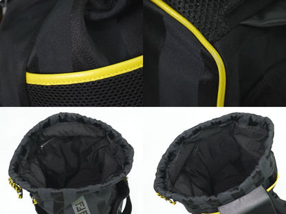 Authentic Fendi Strike Pecan 2WAY Backpack Sac Shoulder Bag Nylon Leather Black