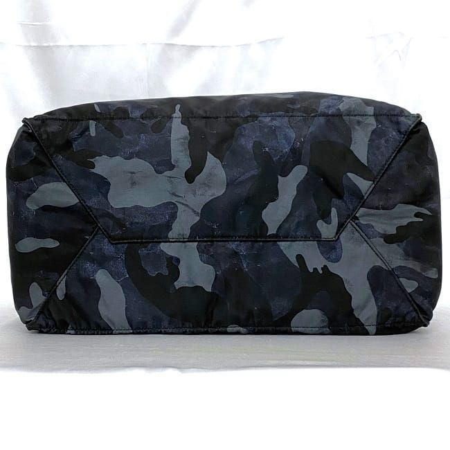Prada Tote Bag Navy Black Tessuto Camouflage